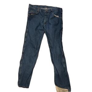 Rustler Blue Straight Leg Jeans Mens 38x32